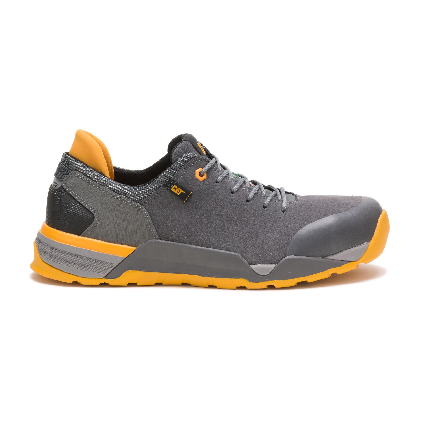 Caterpillar Sprint Suede Alloy Toe Csa Philippines - Mens Work Shoes - Grey/Orange 98314AIFS